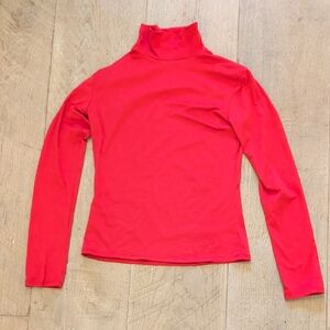 Yummy Soft Red Long-Sleeve Turtleneck Top